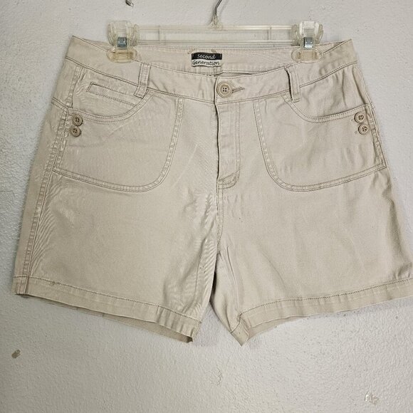 Second Generation Pants - Second Generation Women's Casual High Rise Everyday Khaki Shorts Size 14